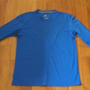 USED Adidas Climalite long sleeve Crew neck blue shirt